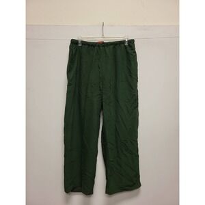 4S-HRO Womens Pants XL Green Elastic Waist Casual Trousers Ladies Bottoms